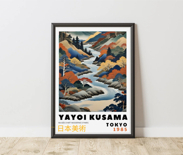 plakaty PLAKAT dekoracyjny Yayoi Kusama,  poster las