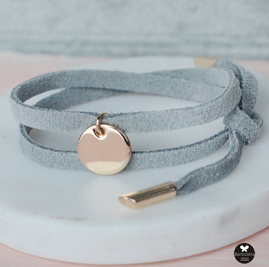 mini light grey ring barboleta