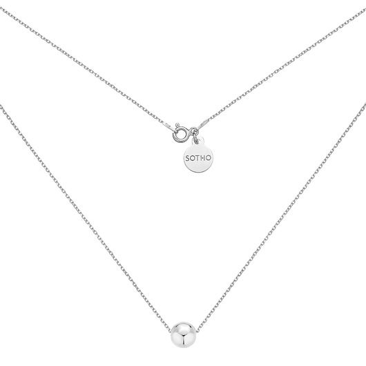 srebrne naszyjniki Srebrny naszyjnik z kulką