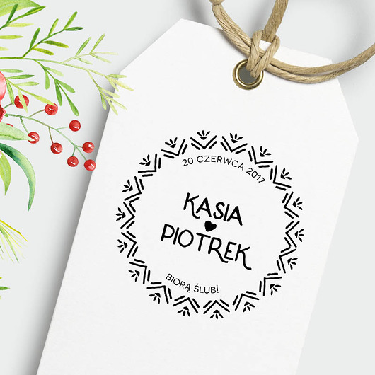 Mandala,stempel ślubny drewniany ALE Pomysl