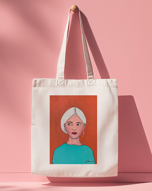 torby na zakupy Torba  art z reprodukcją mojego obrazu "Jelous girl"