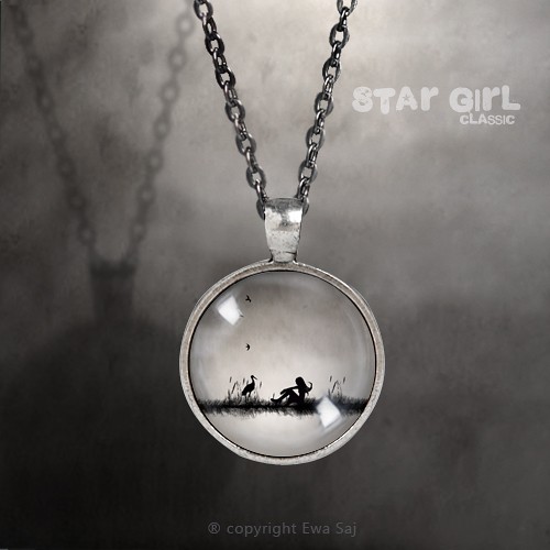 Star Girl Classic Bocian -Medalion silver prosty Ewa Saj Fotografie