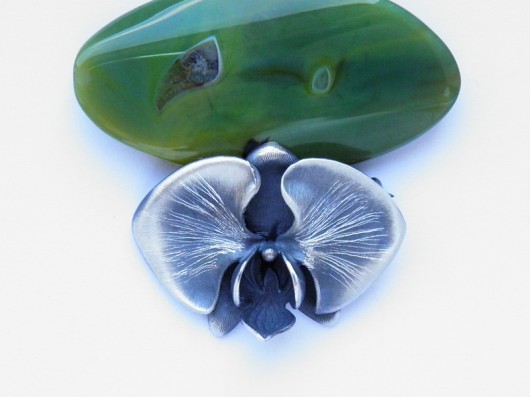 Orchidea czarna - broszka VENUS GALERIA