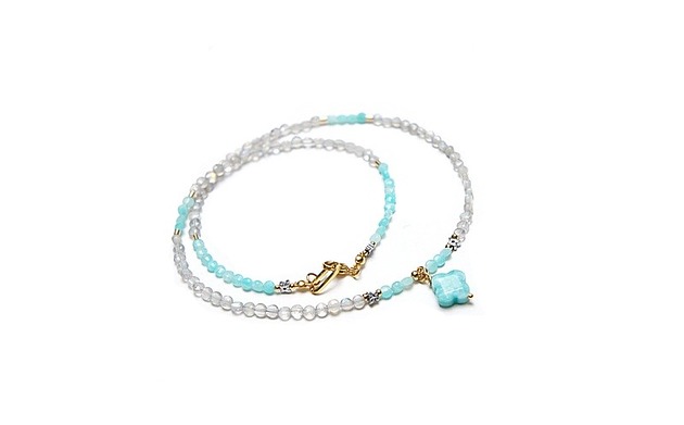 chokery Labradoryty i amazonity /choker/  - Szlachetna kolekcja