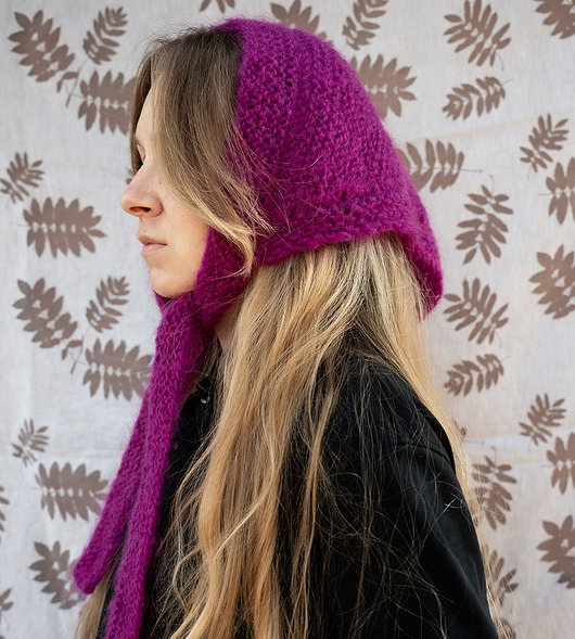 czapki damskie Babuszka karmazyn