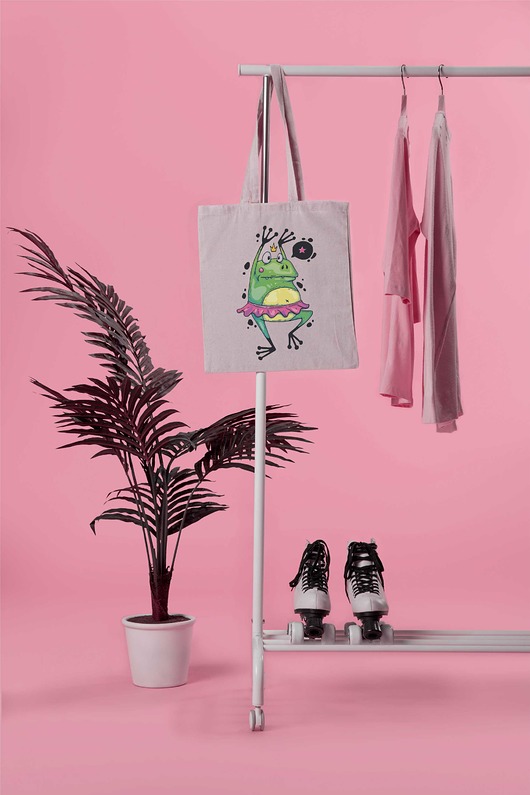 torby na zakupy FROG BALLERINA  torba bawełniana z nadrukiem