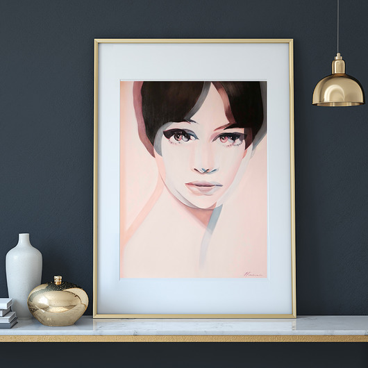 plakaty Anna Karina. Plakat na podstawie obrazu olejnego.