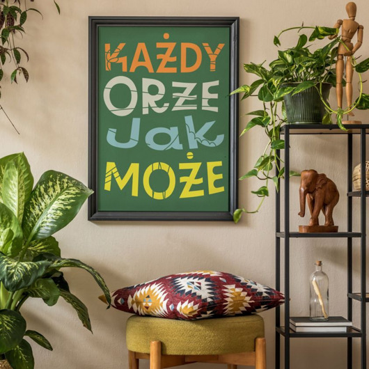 grafiki i ilustracje Plakat każdy orze jak może