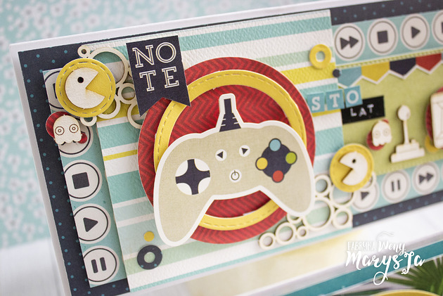 kartki scrapbooking IT - GAME ON - męska kartka