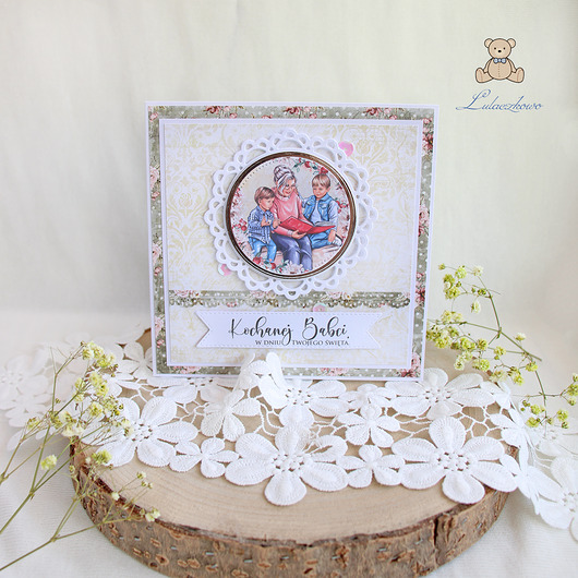 kartki scrapbooking Kartka dla Babci prezent Dzień Babci 6 GOTOWA