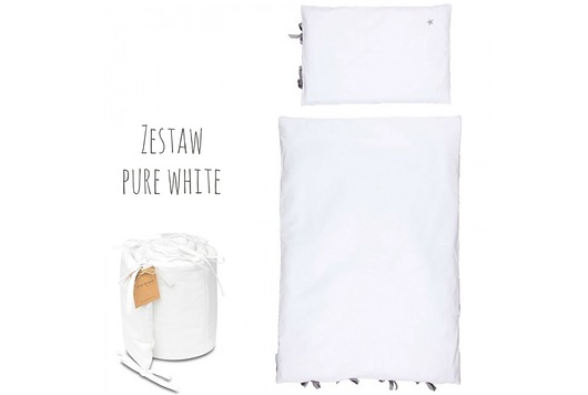 Zestaw 3 elem. Komplet Pościeli "Pure White" Cat of the Moon