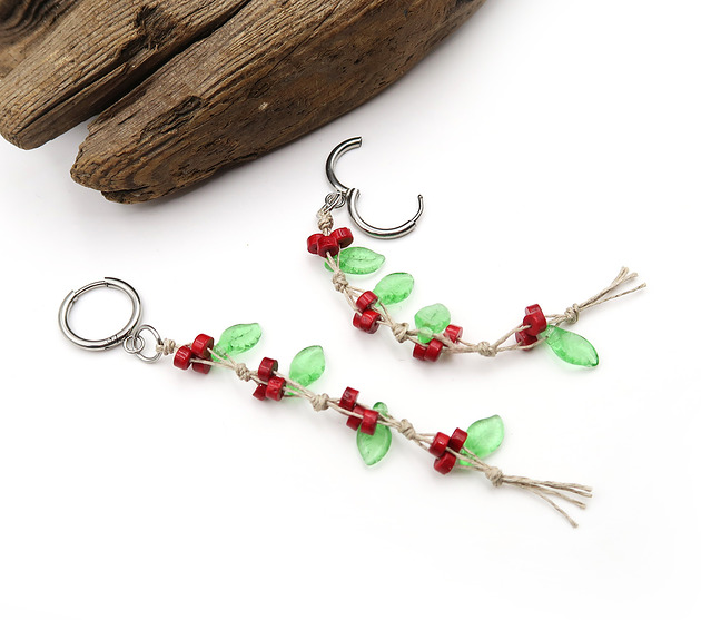 kolczyki szklane Owocowe lato - kolczyki