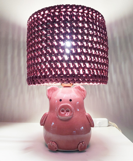 lampy stołowe Lampa świnka