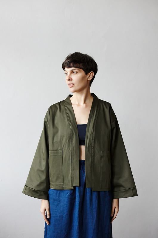 marynarki damskie Kimono MIBEL / deep green