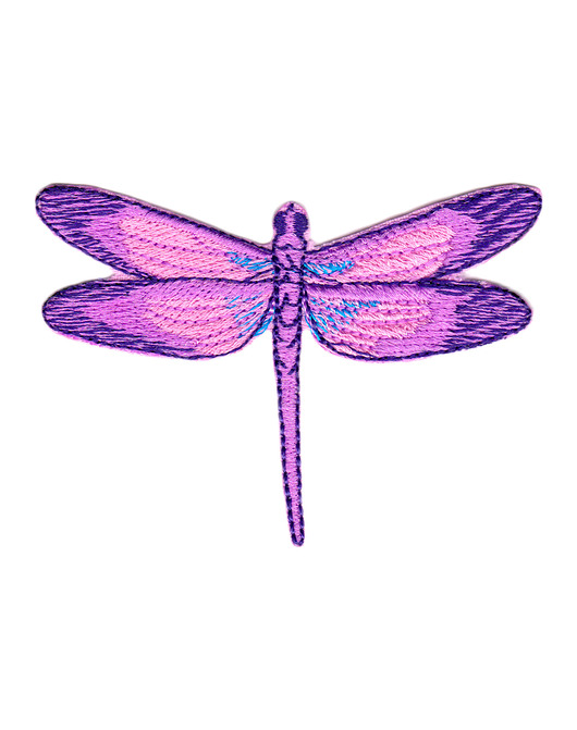 naszywki na ubrania Naszywka naprasowanka WAŻKA FIOLETOWA termo haft 8,2x5,8cm