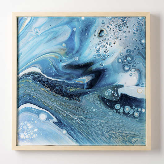 obrazy Abstrakcja na płótnie, ręcznie malowany, obramowany, duży 40x40cm