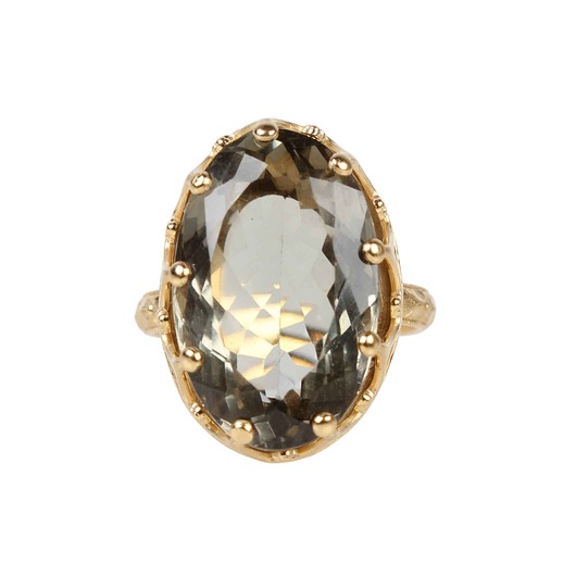 pierścionki złote Złoty pierścionek Magnifique z zielonym ametystem r.14