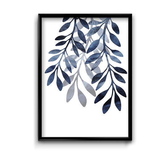 Plakat Indygo Liście Bury Lis