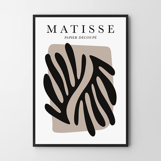 plakaty Plakat Matisse black leaf 