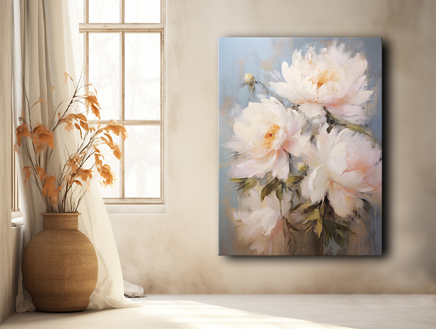 plakaty Peonie i róże - Plakat - Olej, Boho, Abstrakcja