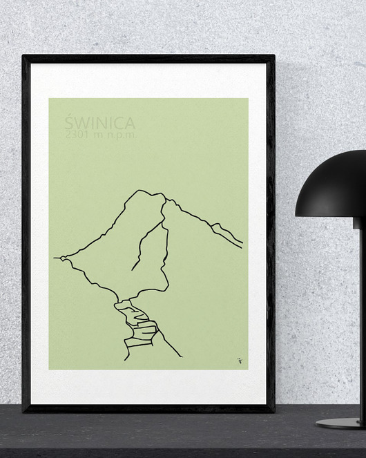 plakaty Plakat minimalistyczny Świnica, A3, decotyw