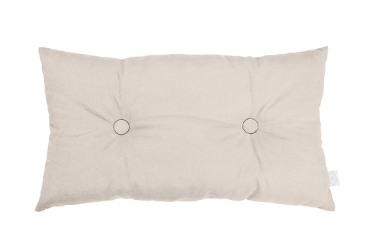 Prostokątna poduszka Basic z guzikami Beż Cotton & Sweets