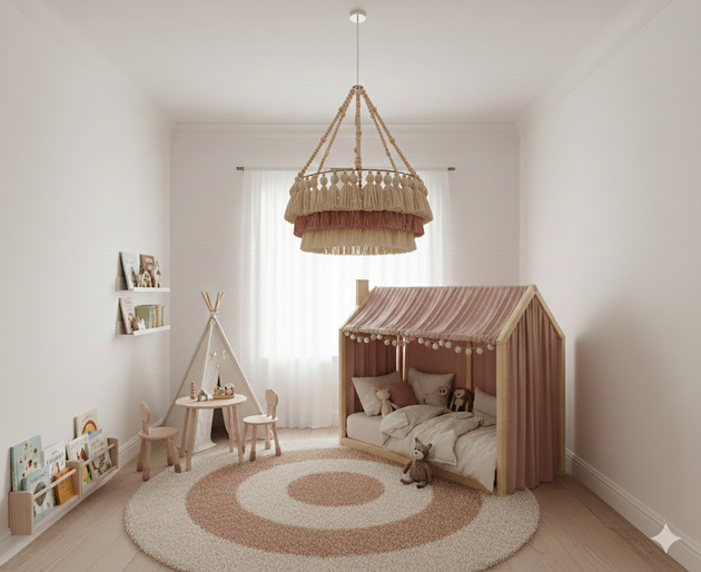 lampy do pokoju dziecka Lampa wisząca do pokoju dziecięcego, chwosty, koraliki