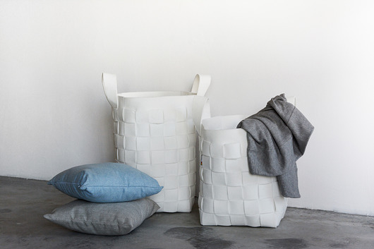 Zestaw Koszy OLEE  white large+ medium melyo