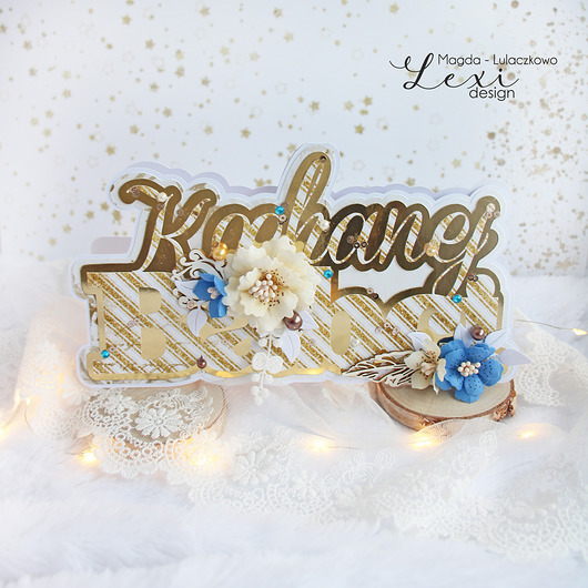 kartki scrapbooking Kartka napis dla Babci "Kochanej Babci" GOTOWY