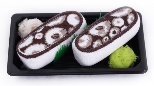 Skarpetki Sushi Socks Box 1 ośmiornica brąz Skarpetkowelove