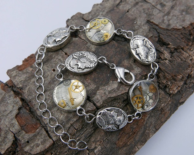 bransoletki srebrne Bransoletka Cameo 4