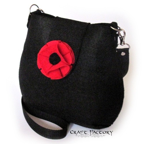 Miss Poppy in Black - mała torebka na ramię Craft Factory