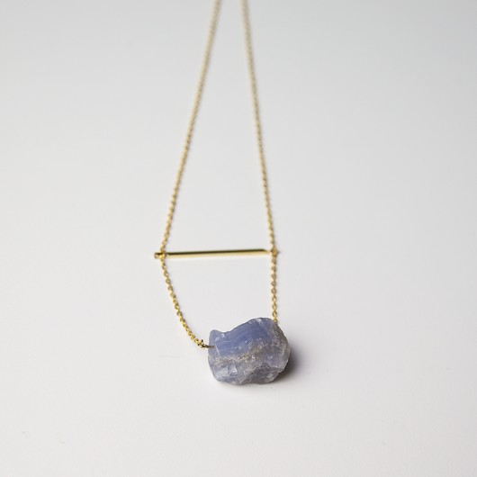Naszyjnik MOKAVE Natural - chalcedon bryła  MOKAVE