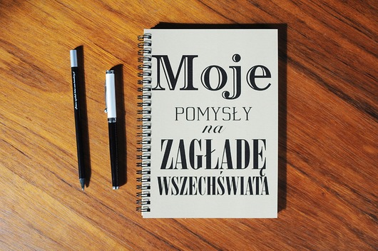 notatniki i albumy Moje pomysły na zagładę wszechświata, notatnik