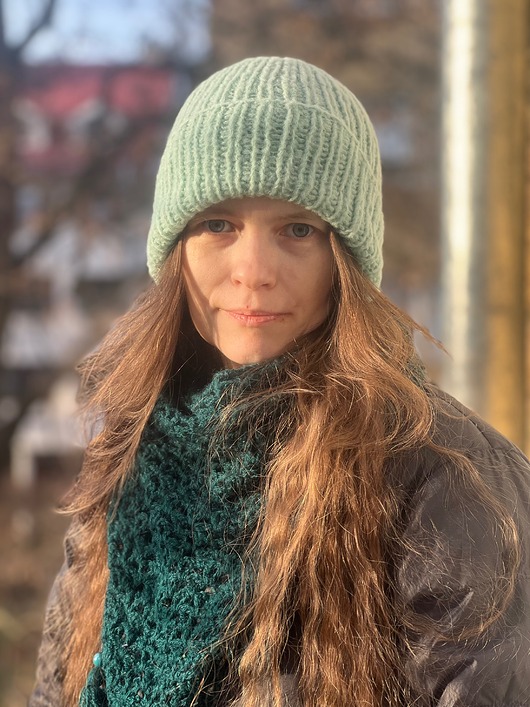 czapki damskie Przejściowa czapka Dimma z alpaki pistacjowa