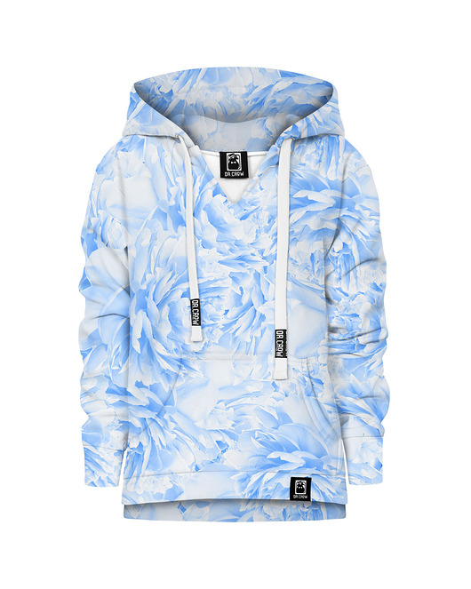 bluzy dla dziewczynki Bluza Dziewczynka DR.CROW Peonies Blue