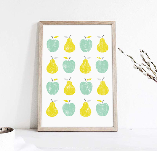 DO KUCHNI | gruszki | jabłka - 30 x 30 cm wejustlikeprints