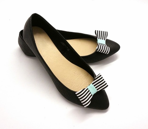 Kokardki do butów Happy Colors - Mint & Stripes Coquet