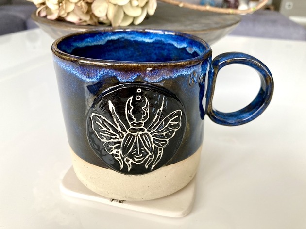Kubek ceramiczny "Skarabeusz NG Autorska bizuteria ceramiczna