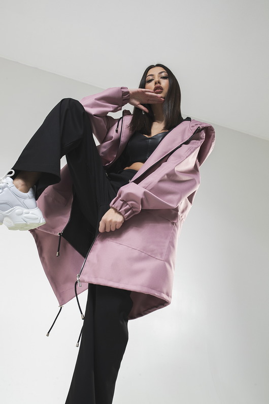 kurtki damskie Kurtka / płaszcz typu parka dusty pink