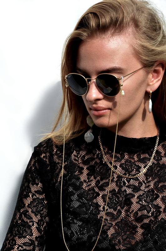 złote naszyjniki Łańcuszek Sunglasses Chain Gold