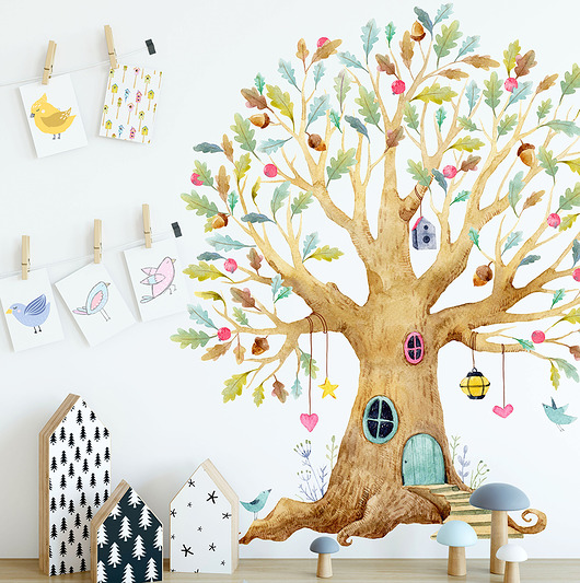 naklejki ścienne do pokoju dziecka Naklejka ścienna Zaczarowane drzewo XL/XXL