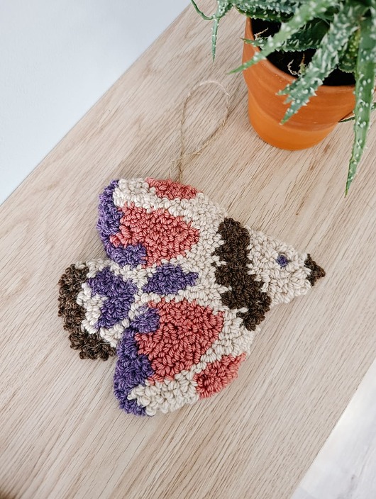 Ozdoby na ścianę Miękka zawieszka ścienna - ptaszek folk różowy NA ZAMÓWIENIE