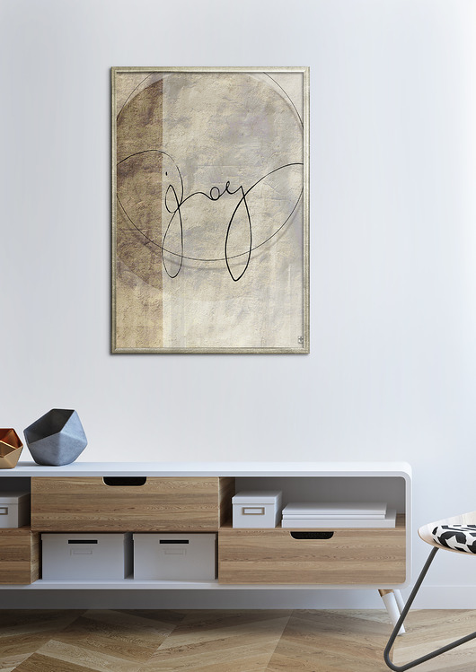 plakaty Plakat - neutralna abstrakcja - joy