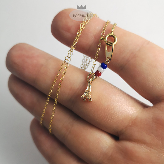 bransoletki złote Bransoletka Wieża Eiffla złocona - srebro 925