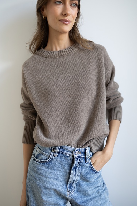 swetry damskie  Sweter Freya taupe