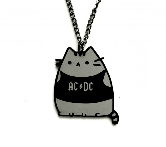 Naszyjnik metalowy pusheen ACDC pusheen the cat Kraina czaru