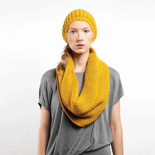 Dzianinowy Zestaw Czapka Komin Honey CADOaccessories