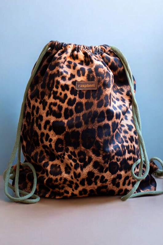 torby i nerki męskie Welurowy workoplecak basic w panterkę