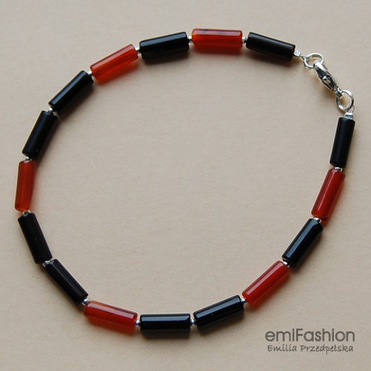 Agat i Onyks - męska bransoleta MAREMI Jewelry